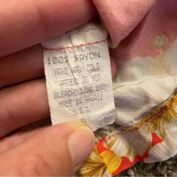 Floral Red Button Down Shirt - Picture 3 of 4